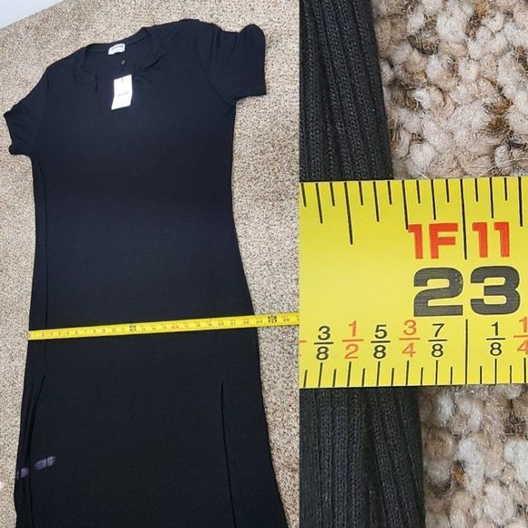 LNA Easy Rib Tee Dress Black Size 1X PL-SS2021 - Picture 15 of 15